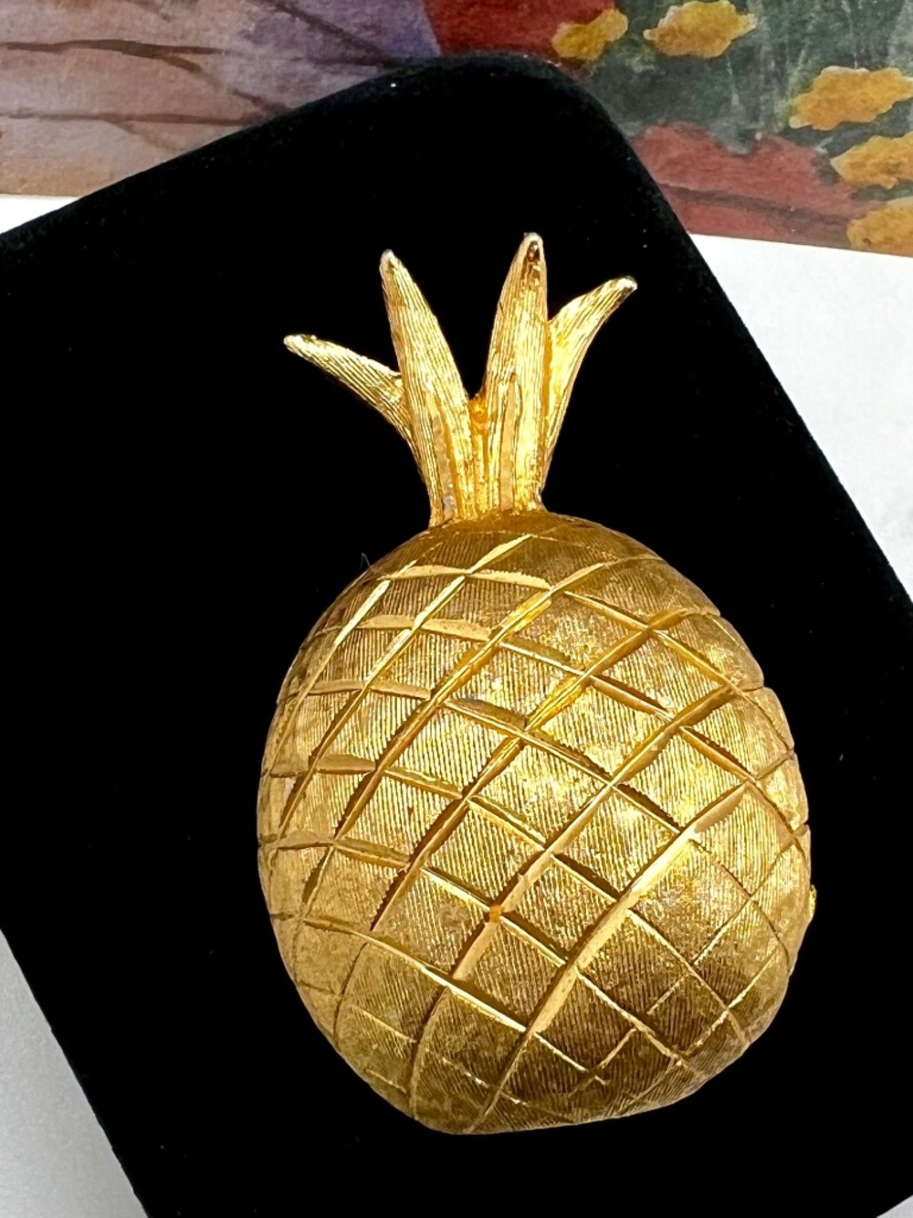 B.S.K. Gold Pineapple Brooch